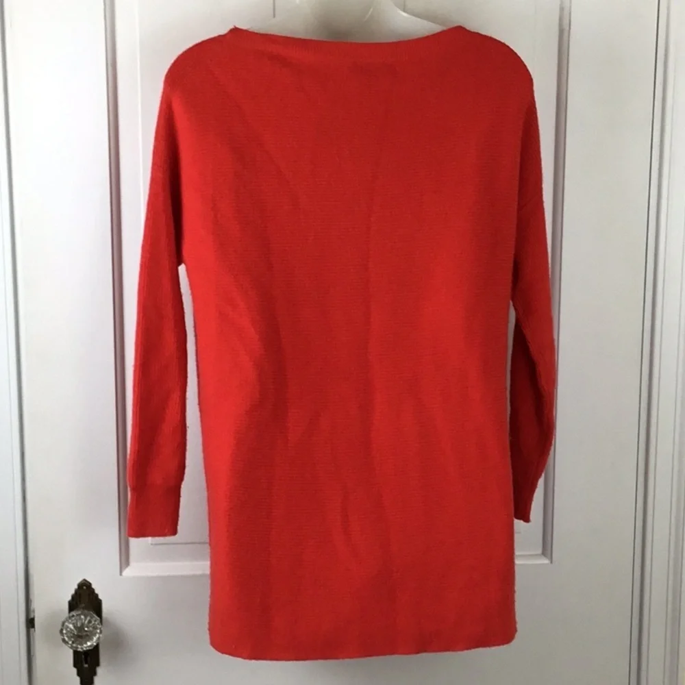 J. Crew Red Oversized Sweater Boatneck